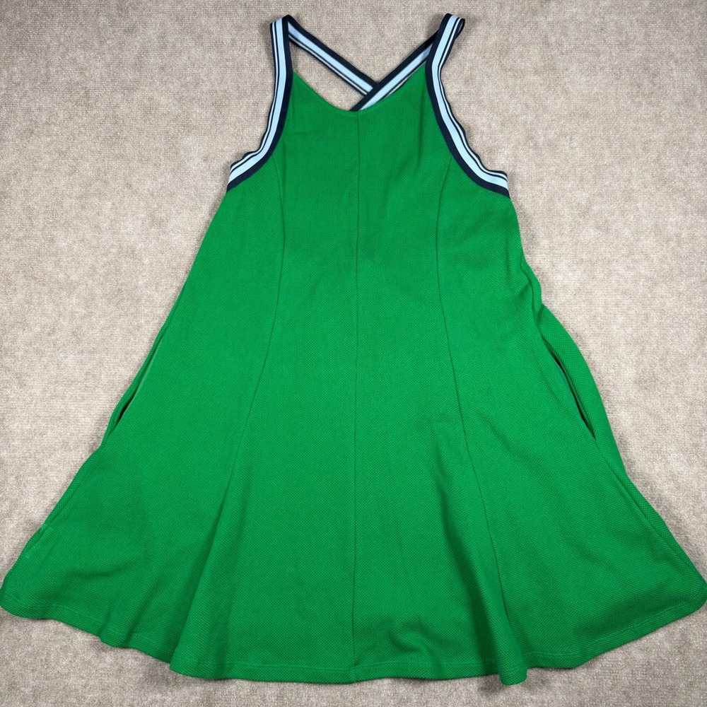 Anthropologie Size XL Green Crisscross Back Swing Mini Dress Tennis Preppy